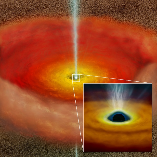 超大質量ブラックホールの周りにある降着円盤