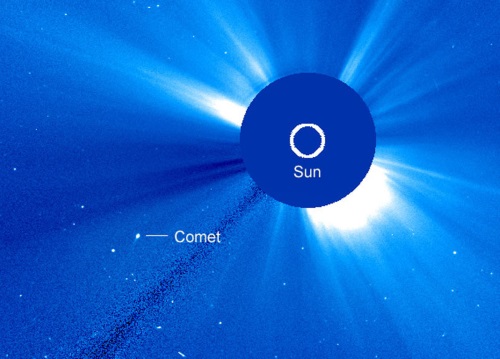 2月20日、SOHOのLASCO C3カメラがとらえたSOHO彗星