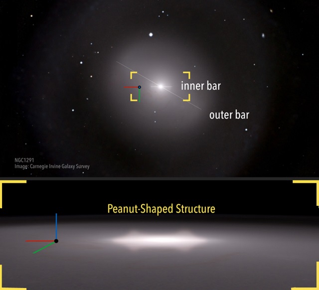 NGC 1291とピーナツ型構造