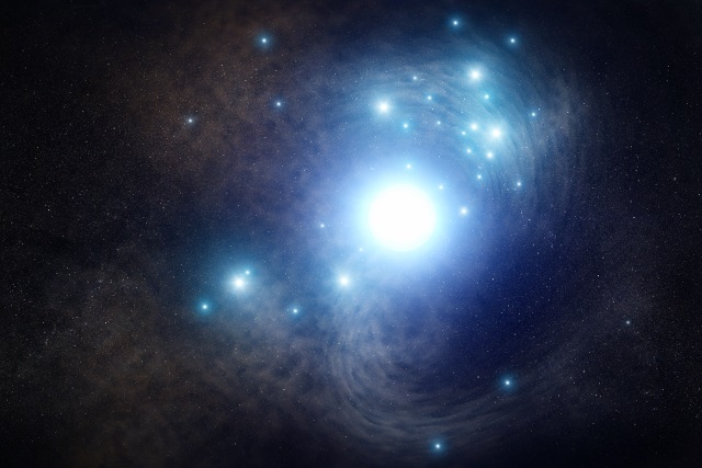 Ic型超新星爆発を起こした青色超巨星の想像イラスト