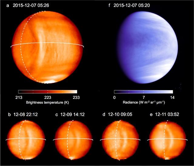金星大気の弓状構造