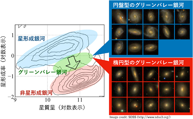 銀河の質量と星形成率