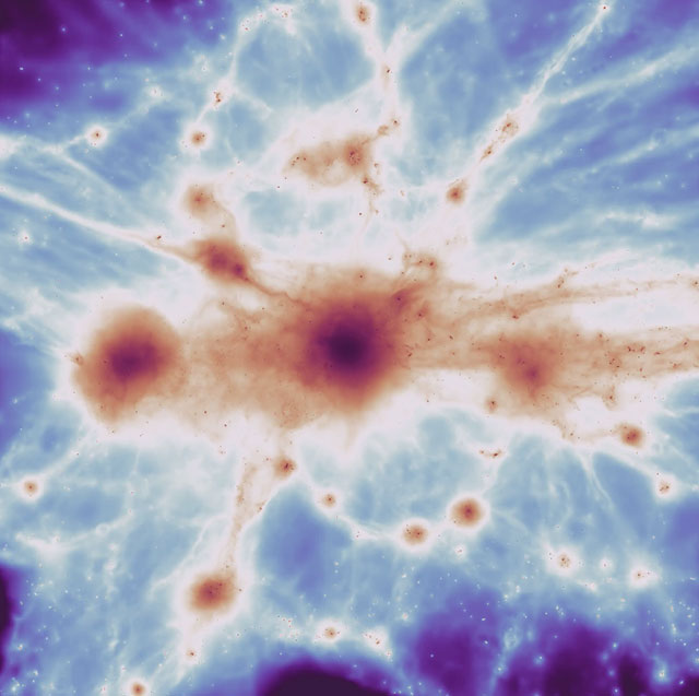 宇宙網のシミュレーション画像