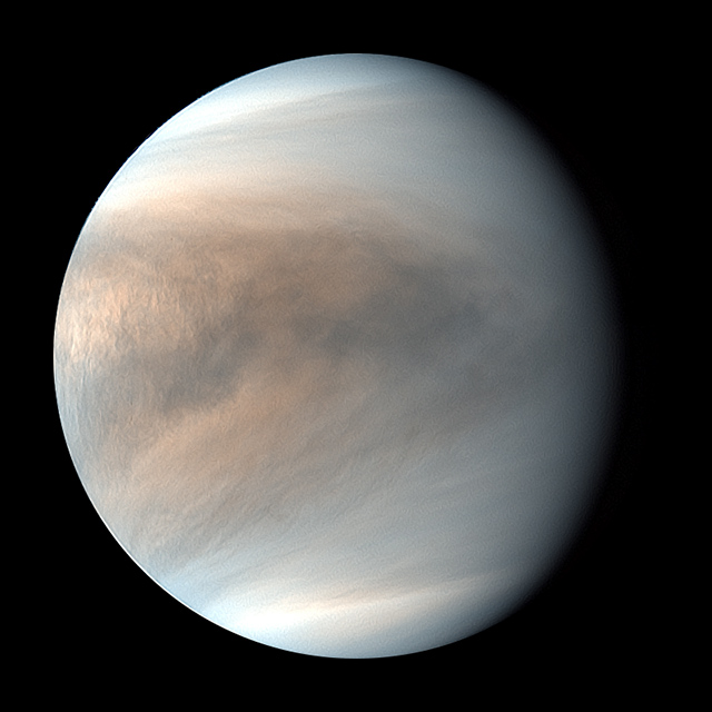 金星の擬似カラー画像