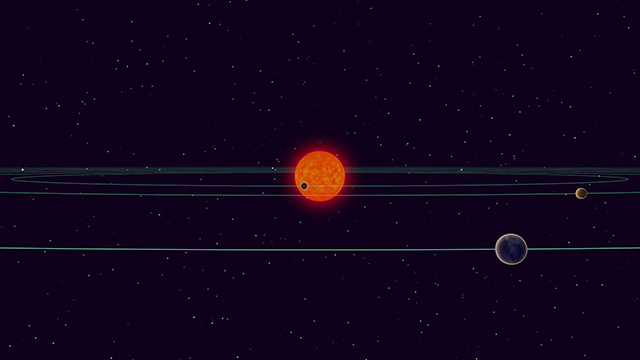 TRAPPIST-1の惑星系の想像図