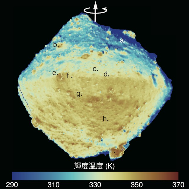 リュウグウの温度分布