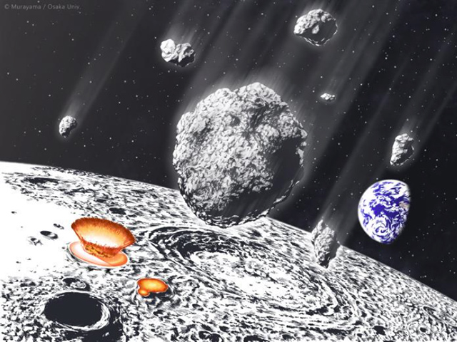 小惑星シャワーの想像図