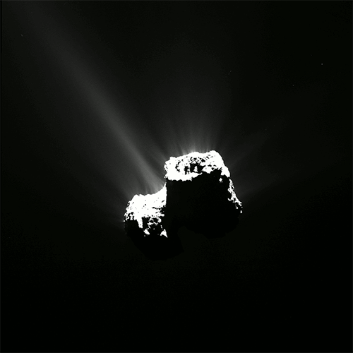 近日点通過の数時間前にとらえられたチュリュモフ・ゲラシメンコ彗星