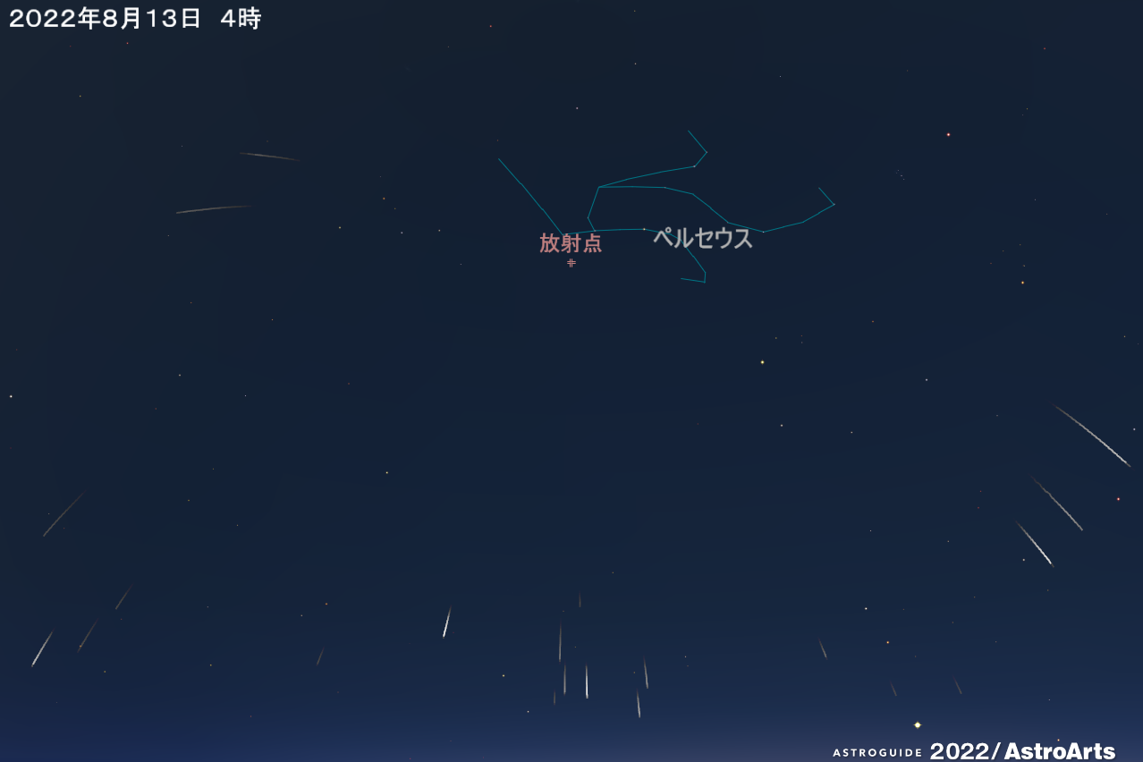 2022年8月13日 ペルセウス座流星群が極大 - アストロアーツ