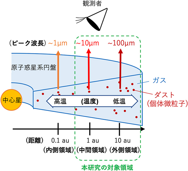 原子惑星系円盤の模式図