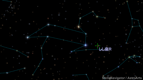 しし座R周辺の星図