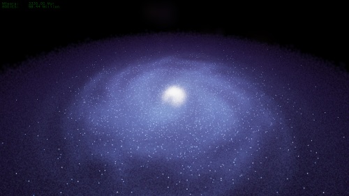 シミュレーションで再現された天の川銀河を可視化したもの