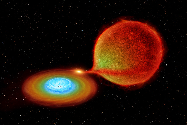 矮新星はくちょう座SS星の想像図