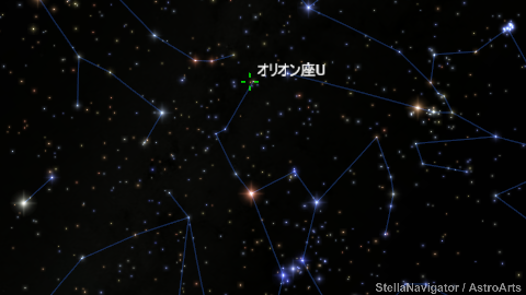 オリオン座U周辺の星図