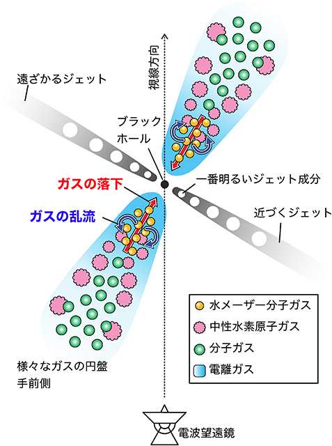 中心部のガスの分布