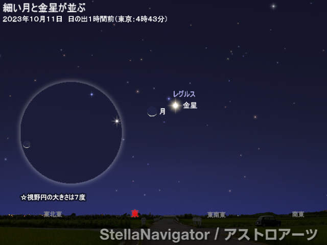 月と金星