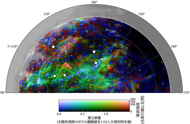 中速度雲の重元素量地図