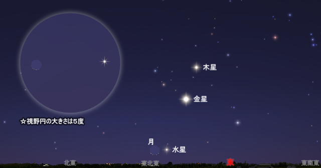 2025年8月22日 細い月と水星が接近 - アストロアーツ