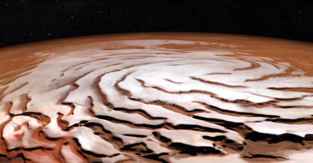 火星の北極冠