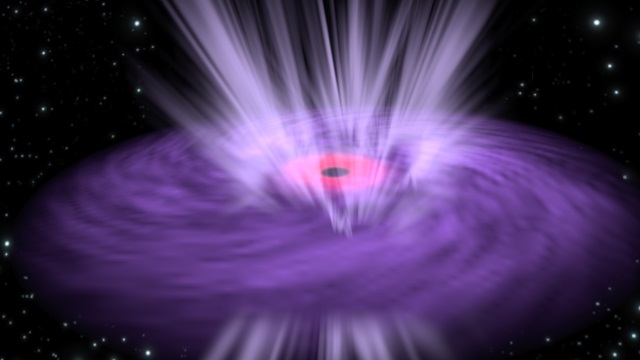 超大質量ブラックホールのイラスト