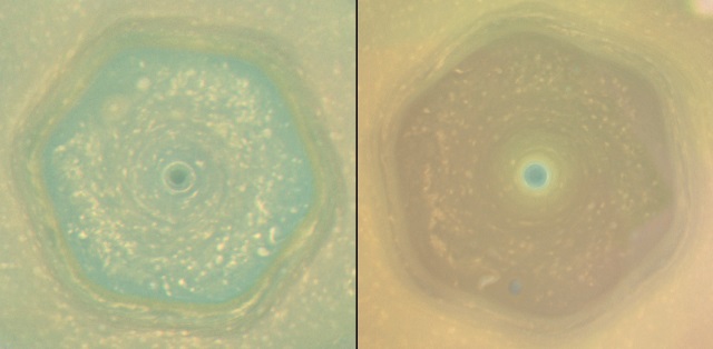土星の北極領域