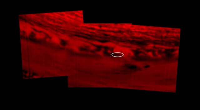 カッシーニが突入した土星の表面の位置