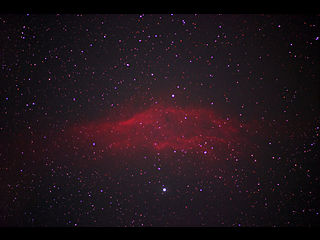（NGC 1499 カリフォルニア星雲の写真）