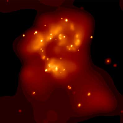 チャンドラが撮影したアンテナ銀河