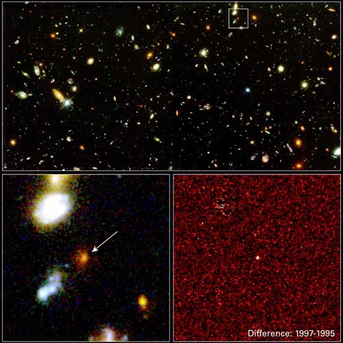 ハッブル北ディープ・フィールドに発見された超新星SN1997ff