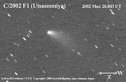 （宇都宮彗星 C/2002 F1の写真）