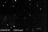 （小惑星 2002NY40の移動を示した写真）