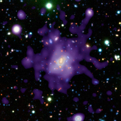 （チャンドラによる銀河団RDSC1252の画像）