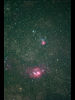 （干潟星雲と三裂星雲の写真）