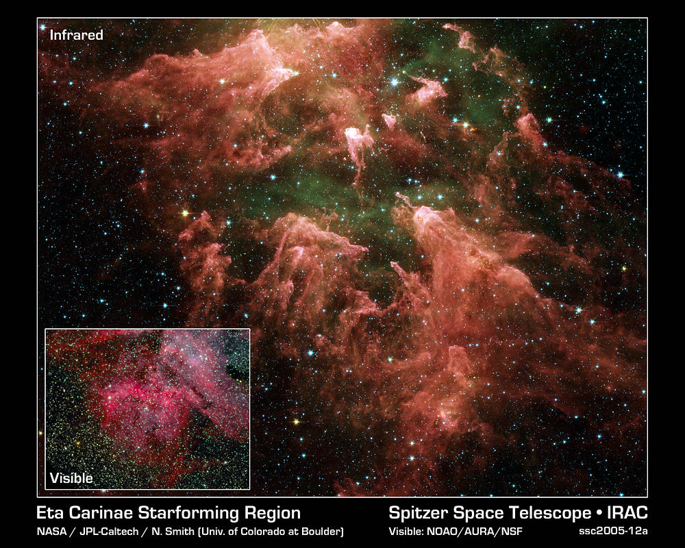 星が星を産む Hカリーナ星雲の内部