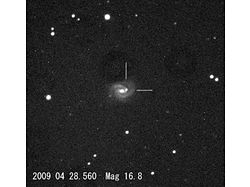 （超新星2009dsの発見画像）