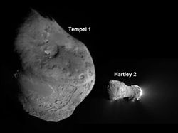（テンペル彗星（9P）とハートレー彗星（103P）の画像）