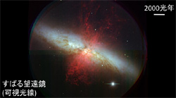 （M82銀河とその銀河風の画像）