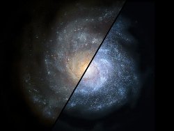 昔の銀河と今の銀河のイメージ