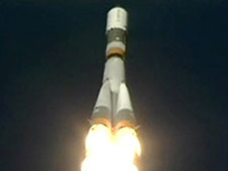プログレス（45P）を積んだソユーズUロケット