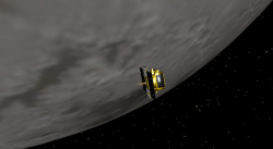 探査機「グレイル」と月のイメージ