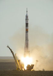ソユーズ宇宙船の打ち上げ