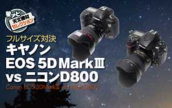 「キヤノン EOS 5DMarkIII」vs「ニコン D800」