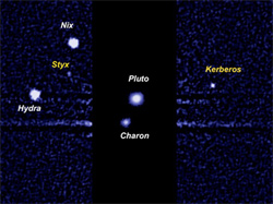 冥王星の5つの衛星