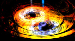 ブラックホール連星の想像図