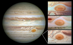 ハッブル宇宙望遠鏡が撮影した木星の大赤斑