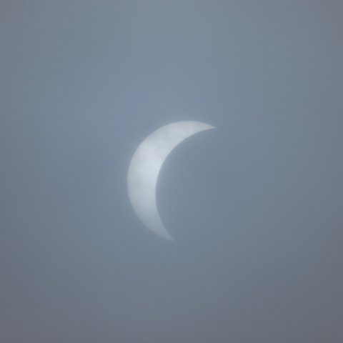 町田の部分日食（最大食）