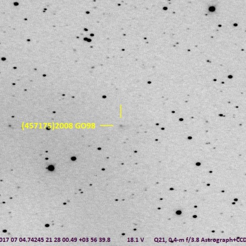 The Cometary activity in (457175)2008 GO98