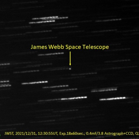 James Webb Space Telescope from Earth to L2 point
