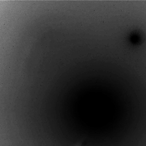 カタリナ彗星と金星と月・階調反転