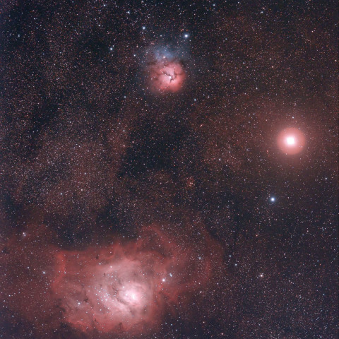 火星とM8M20の接近